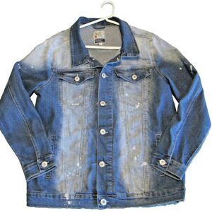 Women's Sm Bleached Jean Jacket: Oversized Button Closure, Lightweight  Logo